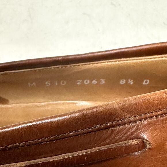 FULLY RESOLED Polo Ralph Lauren Tassel Kiltie Loafer Brown Bench Made Italy 8.5 - Picture 11 of 13